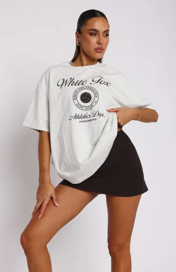 Athletics Department Oversized Tee Grey Marle