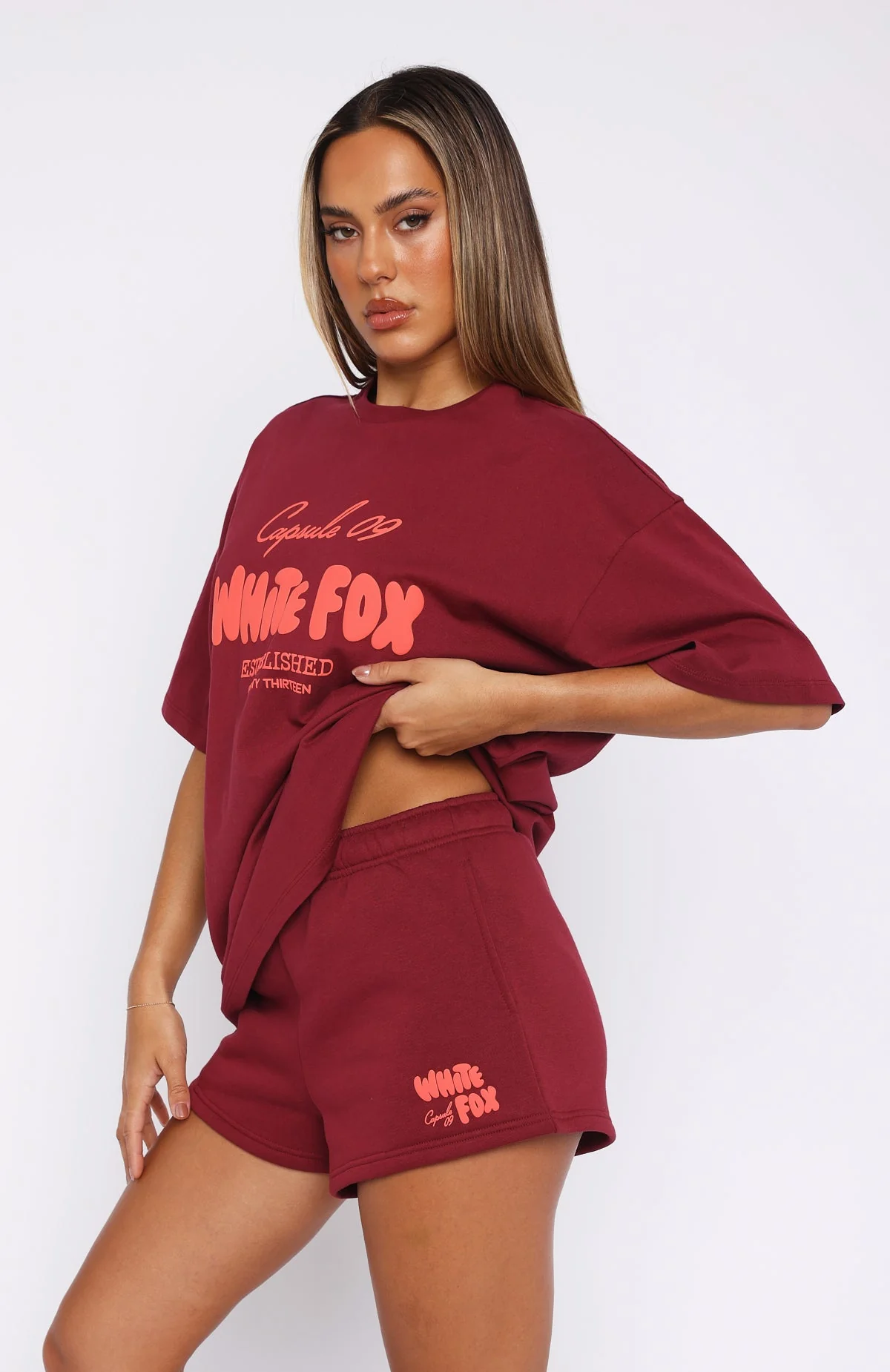 Capsule 9 Star Of The Moment Lounge Shorts Burgundy Capsule 9 Star Of The Moment Lounge Shorts Burgundy