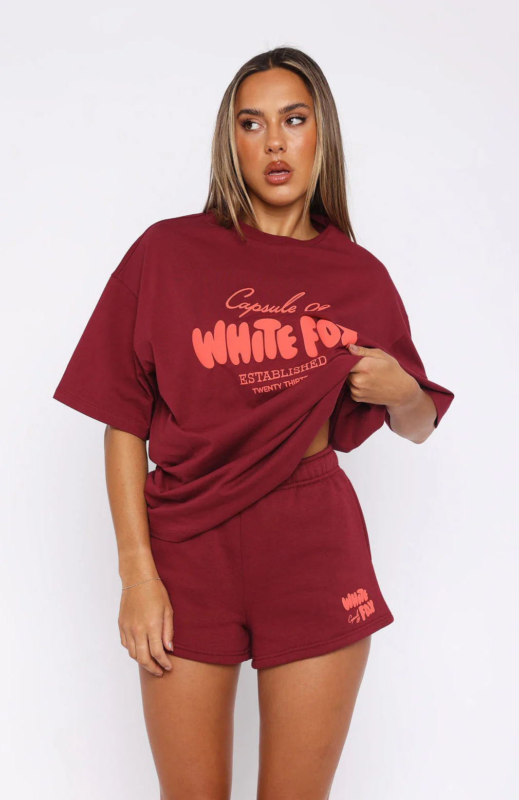 Capsule 9 Star Of The Moment Lounge Shorts Burgundy Capsule 9 Star Of The Moment Lounge Shorts Burgundy