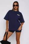 Forgot You Existed Oversized Tee Navy (4)