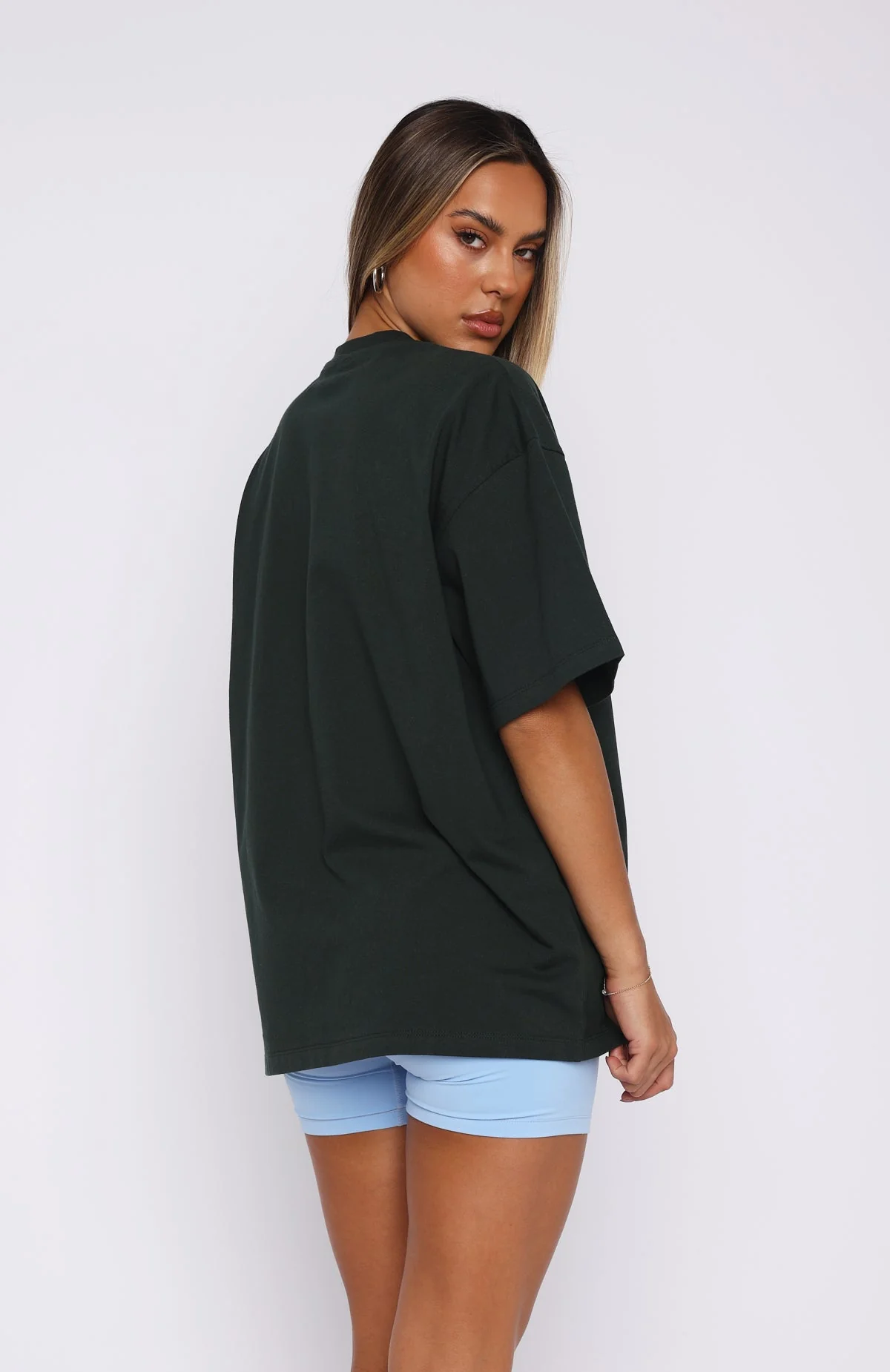 Happy To Be Here Oversized Tee Forest Green (1) Happy To Be Here Oversized Tee Forest Green