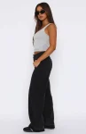 I Don’t Need You Mid Rise Wide Leg Jeans Black Acid Wash