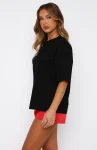 Looking For More Oversized Tee Black (4)