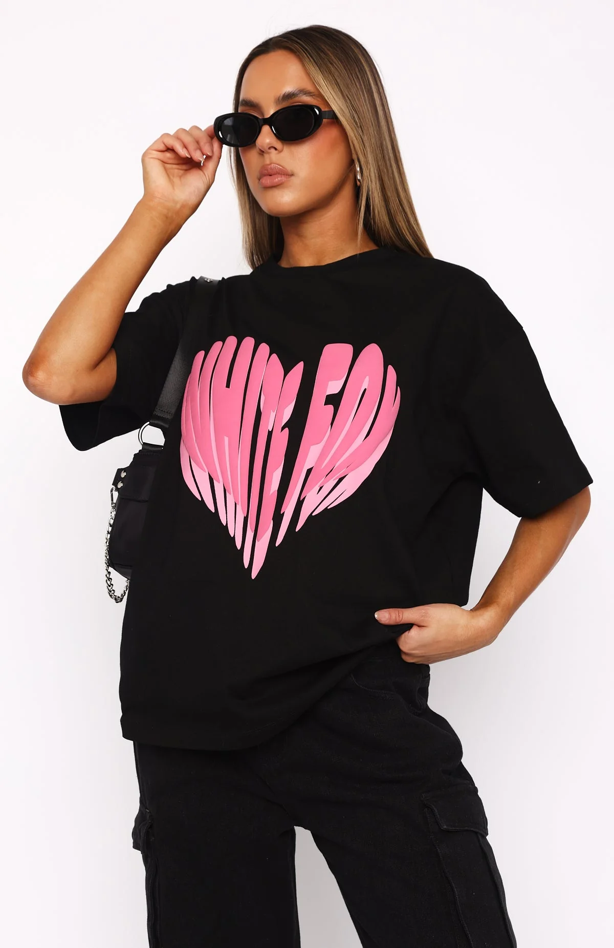 Love Burst Oversized Tee Black1 Love Burst Oversized Tee Black