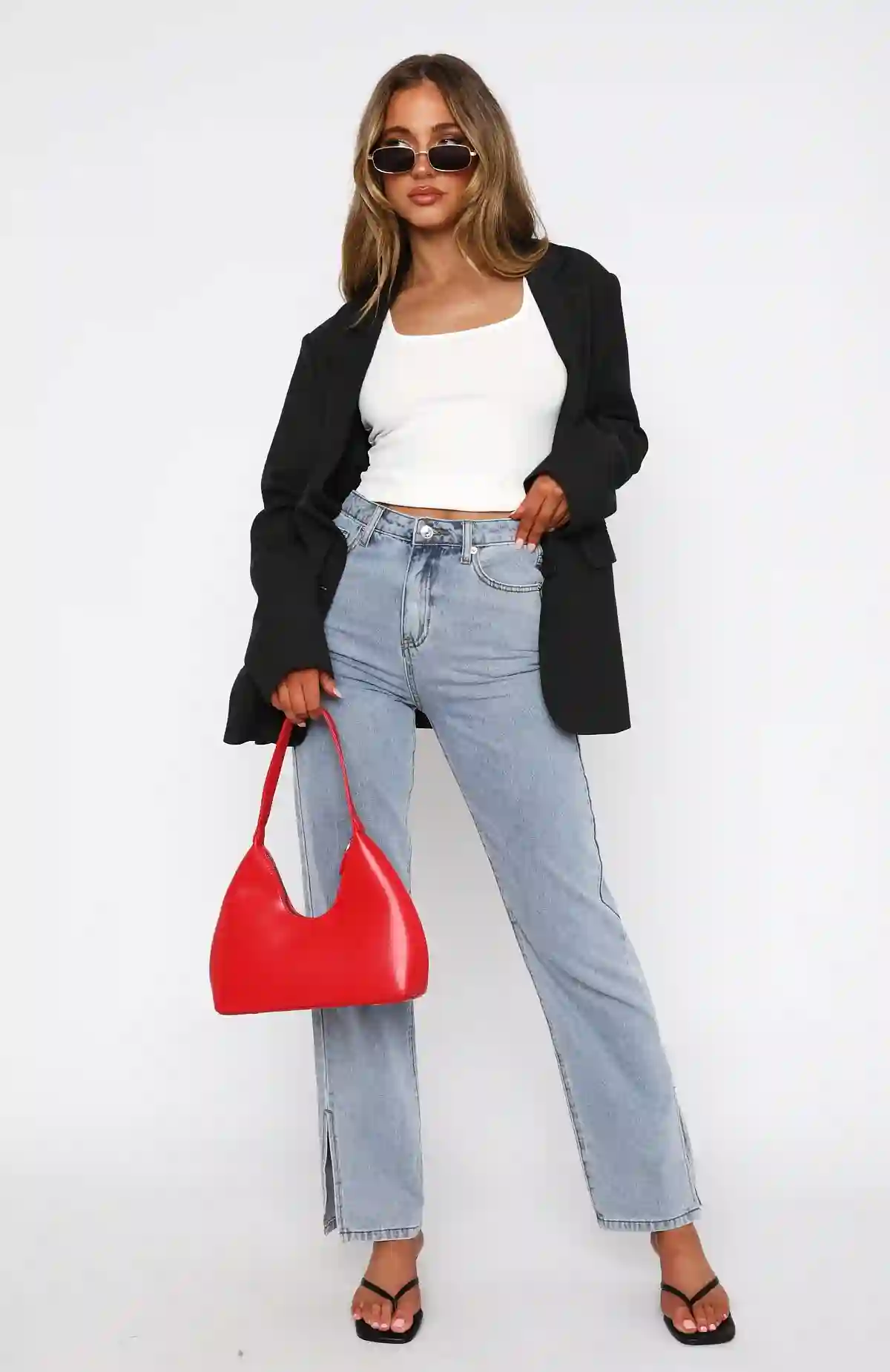 Margot High Rise Straight Leg Jeans Light Blue Margot High Rise Straight Leg Jeans Light Blue