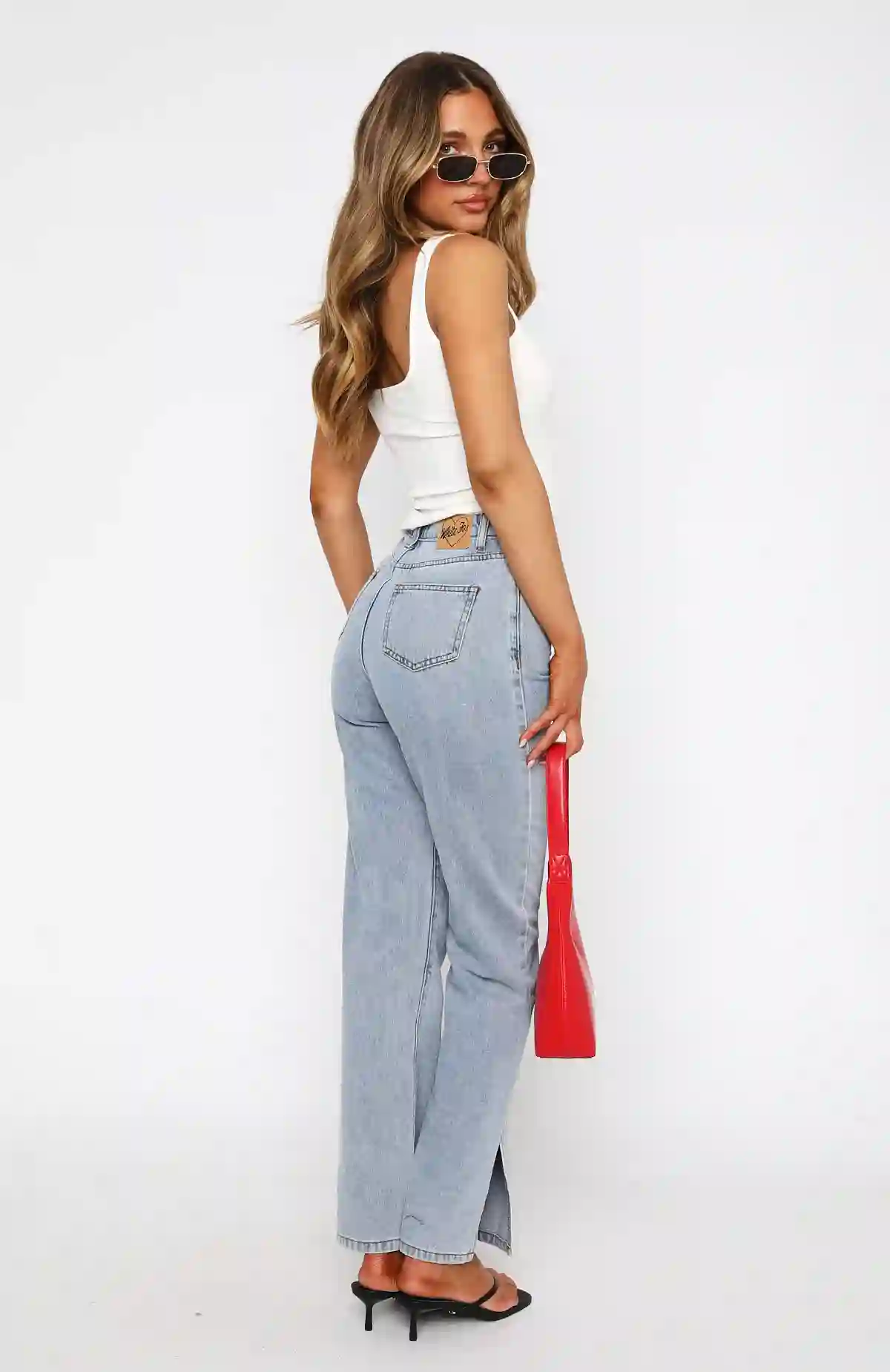 Margot High Rise Straight Leg Jeans Light Blue Margot High Rise Straight Leg Jeans Light Blue