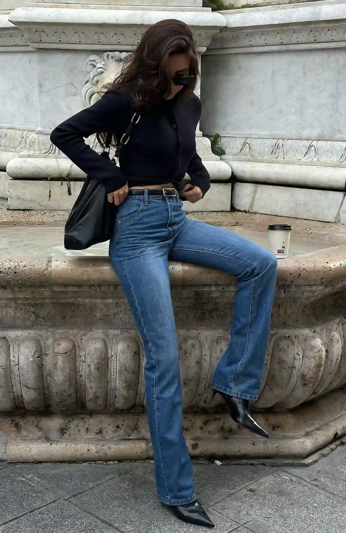 Millie High Rise Bootleg Jeans Dark Blue Millie High Rise Bootleg Jeans Dark Blue