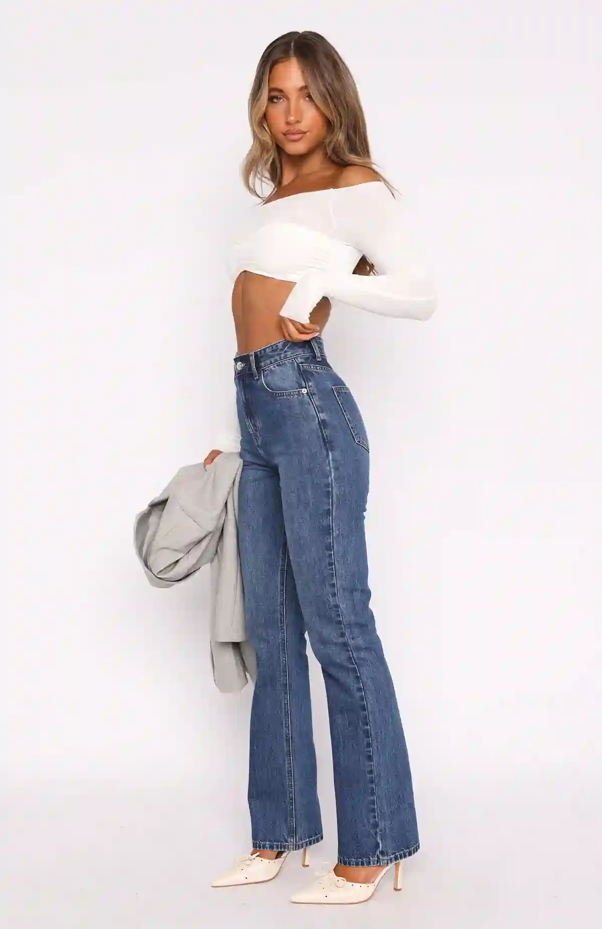 Millie High Rise Bootleg Jeans Dark Blue Millie High Rise Bootleg Jeans Dark Blue