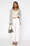 Sofia Mid Rise Wide Leg Jeans White