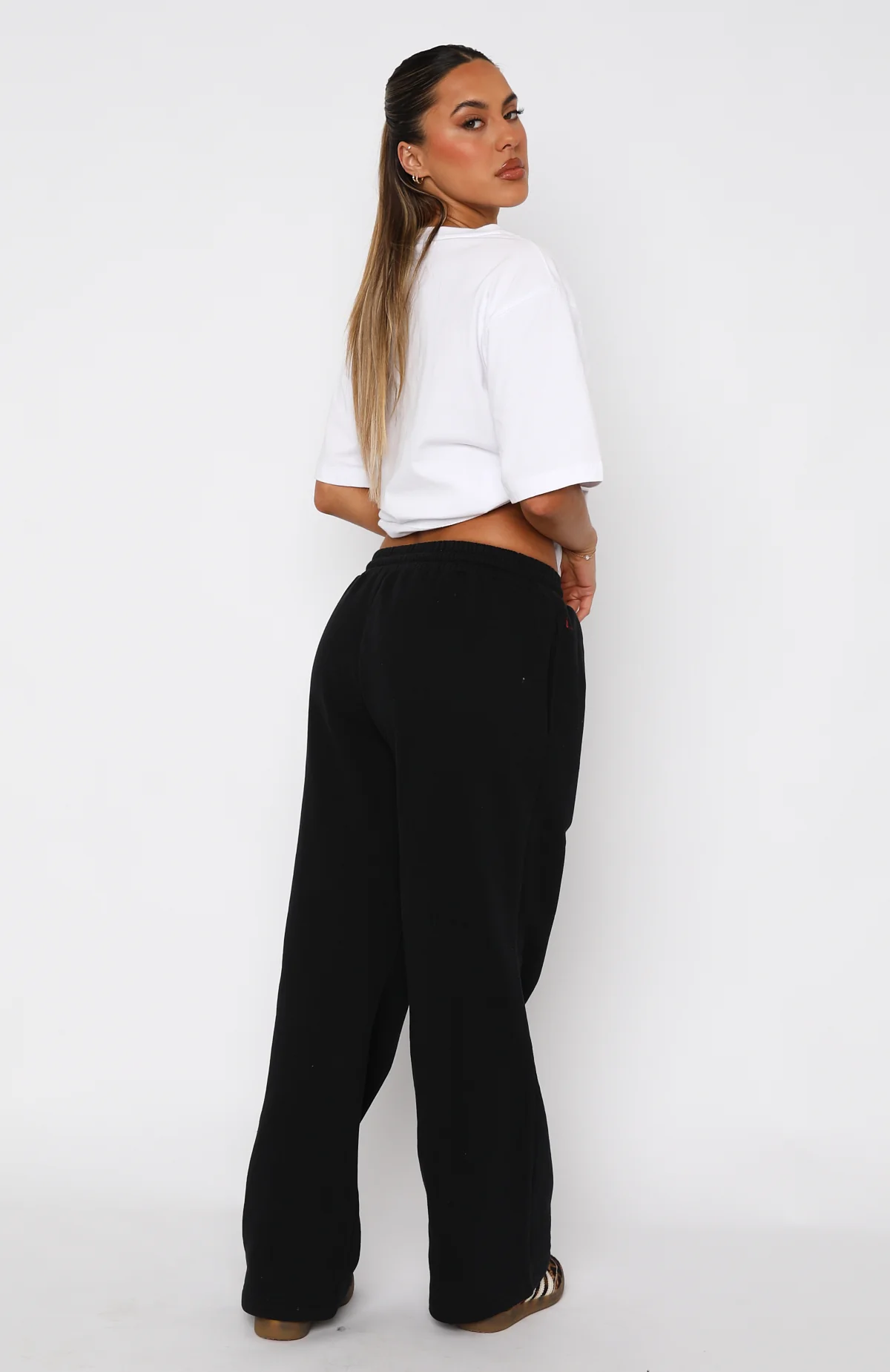 Stick With Me Wide Leg Sweatpants Black Stick With Me Wide Leg Sweatpants Black