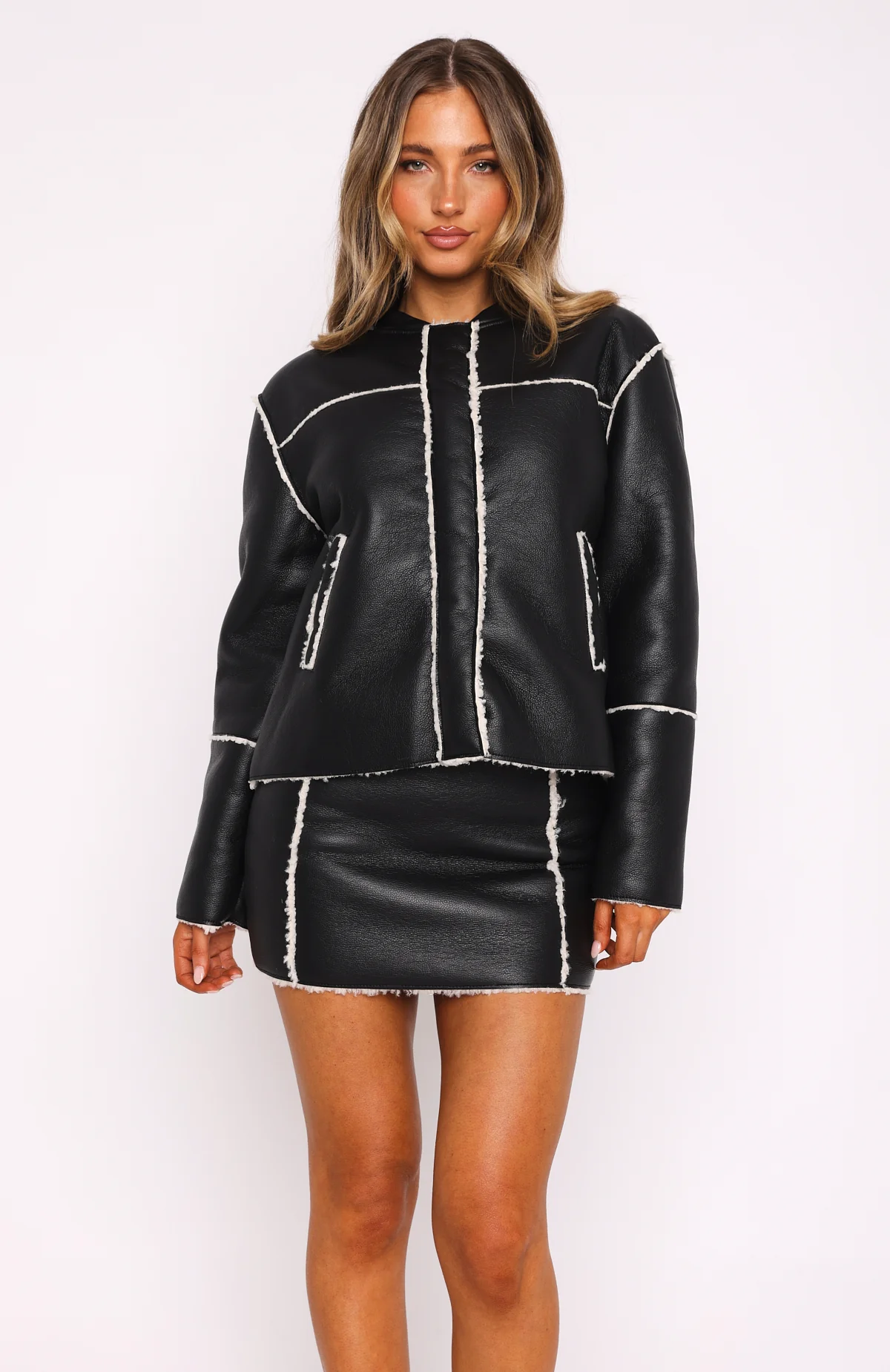 Bench Warmers PU Jacket Black Bench Warmers PU Jacket Black
