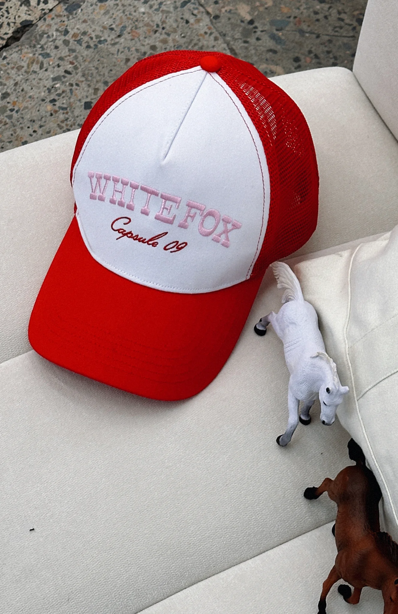 Capsule 9 Trucker Hat Red Capsule 9 Trucker Hat Red