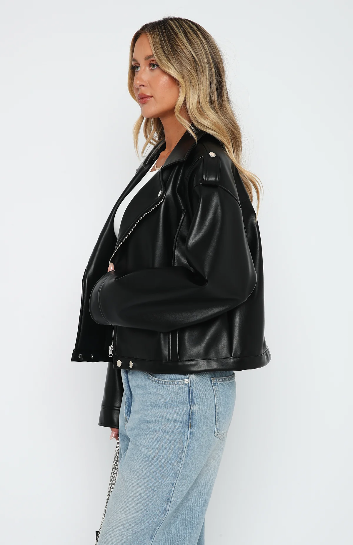 City Is Mine PU Biker Jacket Black City Is Mine PU Biker Jacket Black