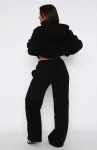 Don’t Lose Me Wide Leg Sweatpants Black