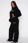 Don’t Lose Me Wide Leg Sweatpants Black