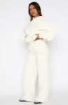 Don’t Lose Me Wide Leg Sweatpants Off White
