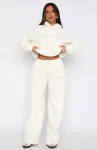 Don’t Lose Me Wide Leg Sweatpants Off White