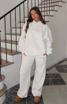 Don't Lose Me Wide Leg Sweatpants Off White