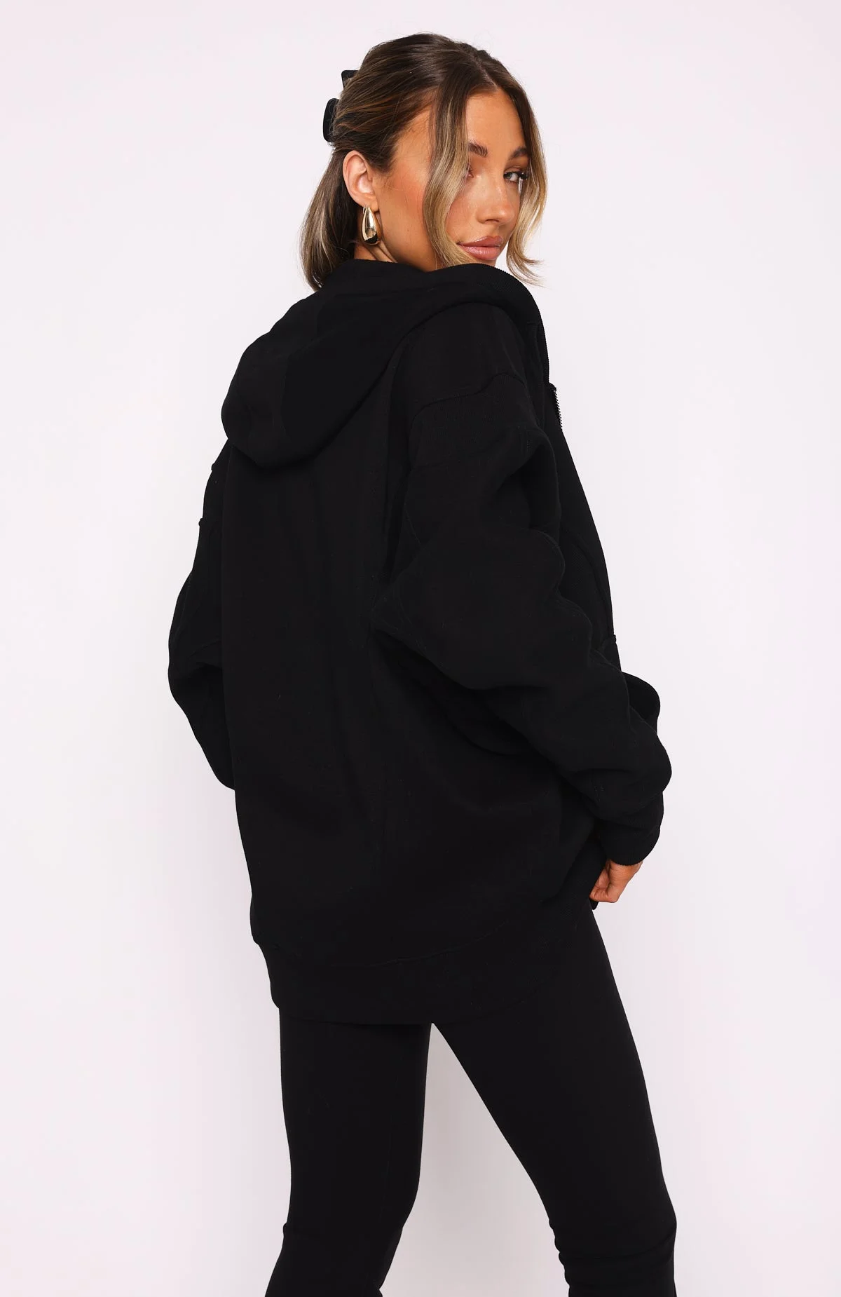 Everything You Want Zip Front Hoodie Black Everything You Want Zip Front Hoodie Black