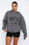 Give It Away Oversized Hoodie Charcoal