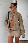 Hold Tight PU Jacket Camel
