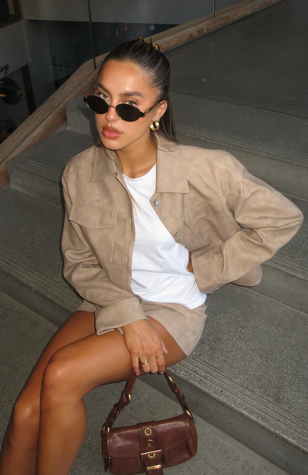 Hold Tight PU Jacket Camel Hold Tight PU Jacket Camel