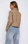 Hold Tight PU Jacket Camel