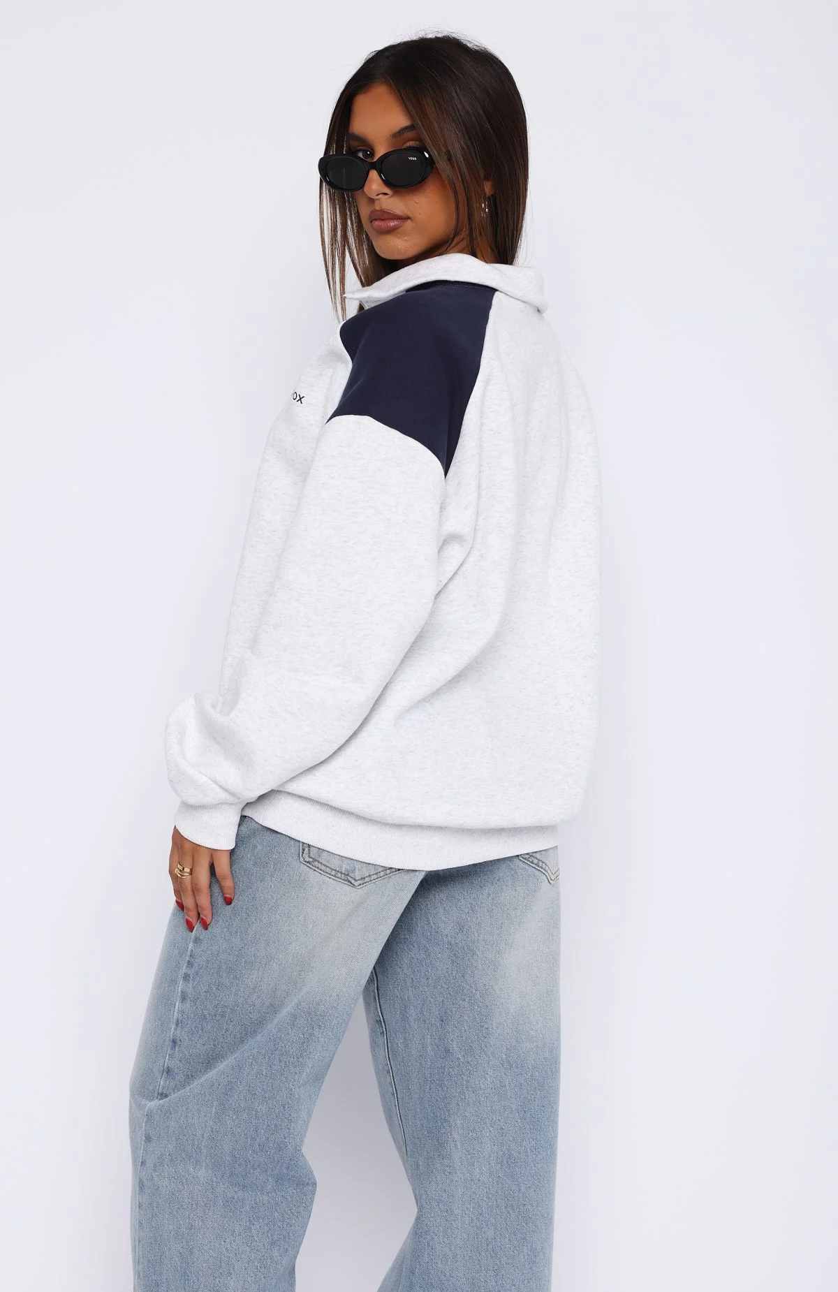 It's A Bad Idea Zip Front Sweater Grey It's A Bad Idea Zip Front Sweater Grey