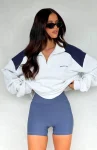 It’s A Bad Idea Zip Front Sweater Grey