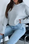 It’s Cool Knit Grey White Fox Hoodie