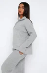 Let’s Get Cosy Knit Sweater Grey Marle