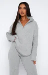 Let’s Get Cosy Knit Sweater Grey Marle