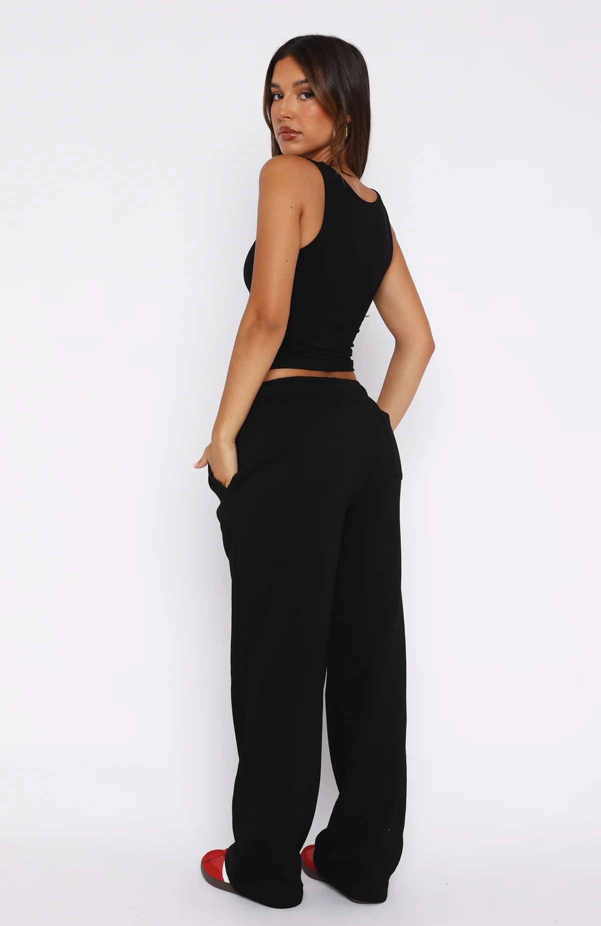 No Excuses Wide Leg Sweatpants Black No Excuses Wide Leg Sweatpants Black