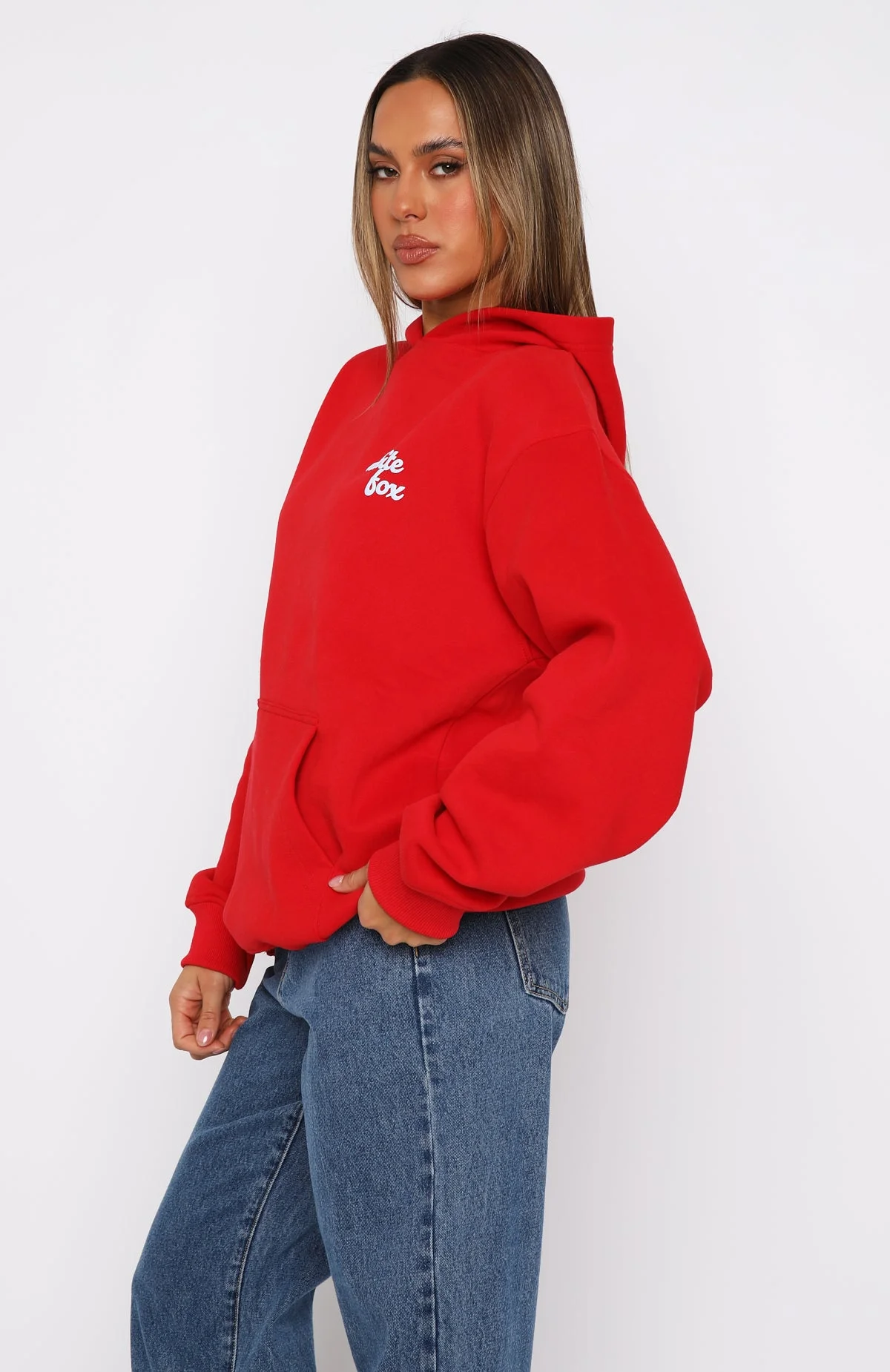 Not In The Mood Oversized Hoodie Cherry Not In The Mood Oversized Hoodie Cherry