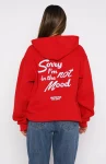 Not In The Mood Oversized Hoodie Cherry