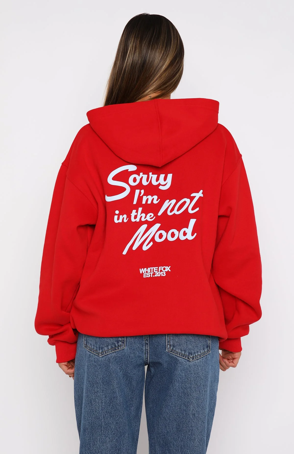 Not In The Mood Oversized Hoodie Cherry Not In The Mood Oversized Hoodie Cherry