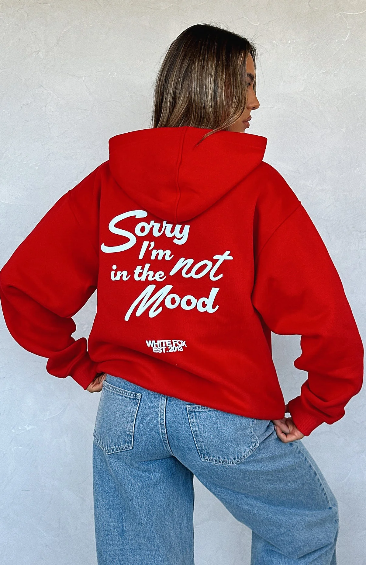 Not In The Mood Oversized Hoodie Cherry Not In The Mood Oversized Hoodie Cherry