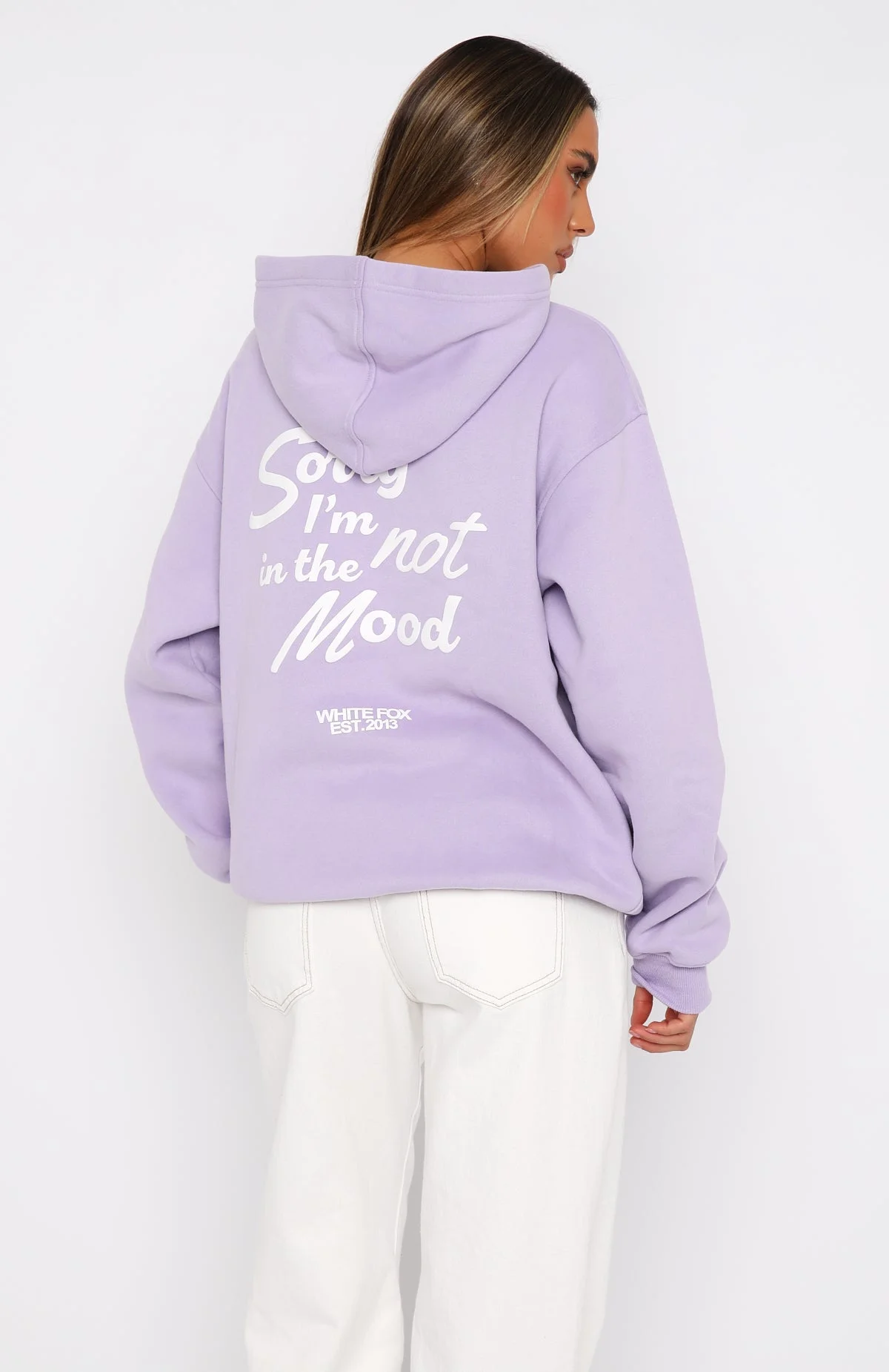 Not In The Mood Oversized Hoodie Lilac Not In The Mood Oversized Hoodie Lilac