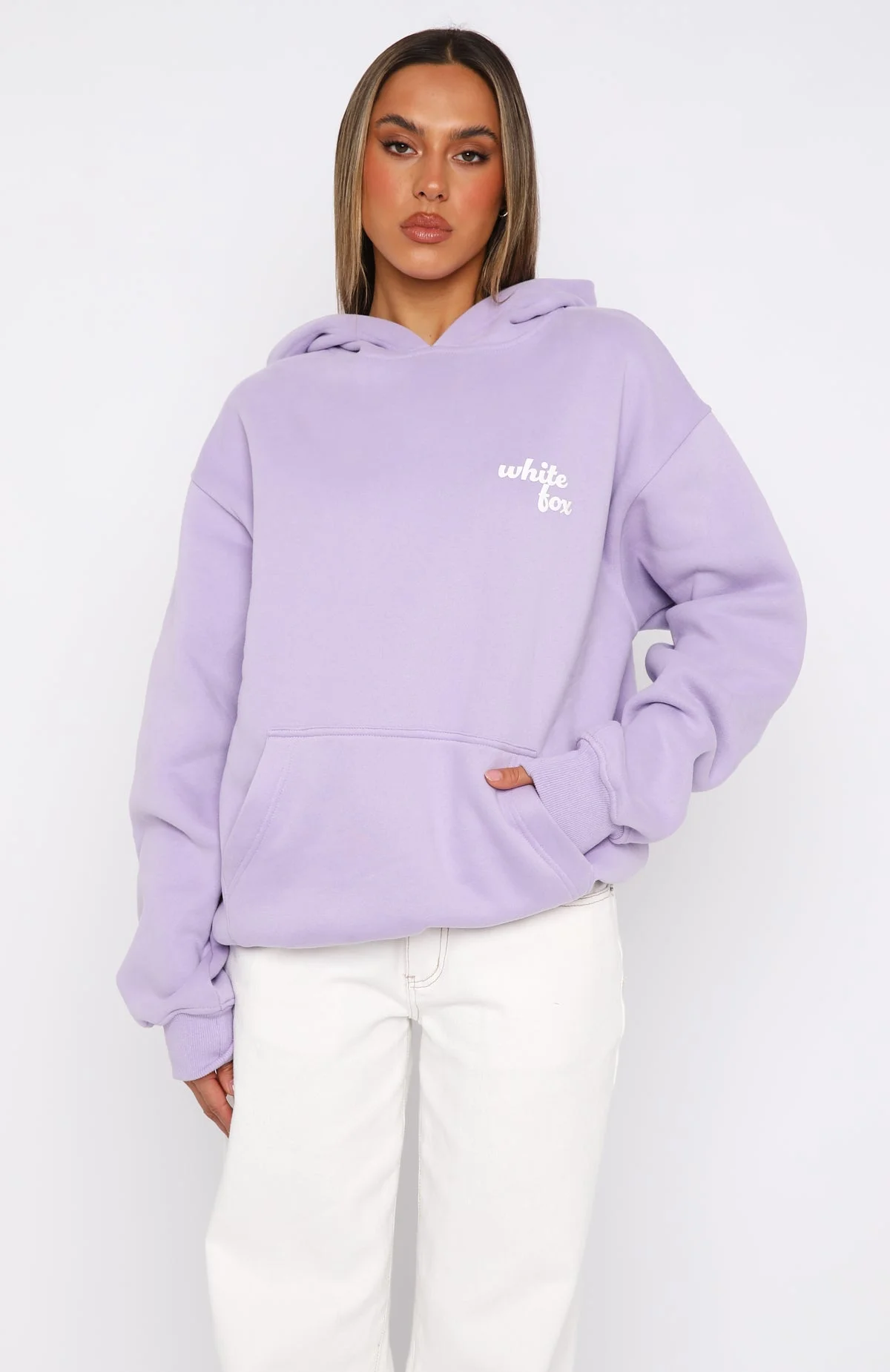 Not In The Mood Oversized Hoodie Lilac Not In The Mood Oversized Hoodie Lilac
