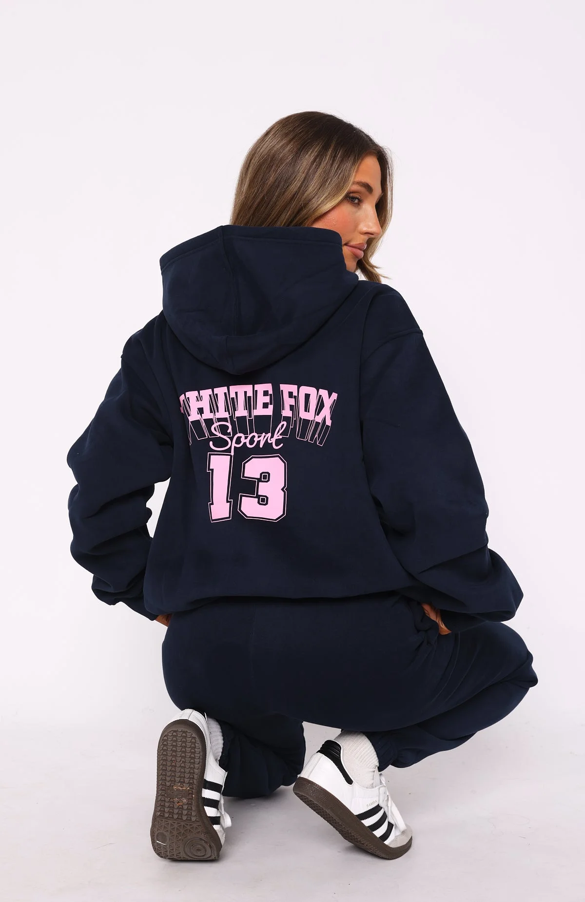 Out Of Line Oversized Hoodie Navy Out Of Line Oversized Hoodie Navy