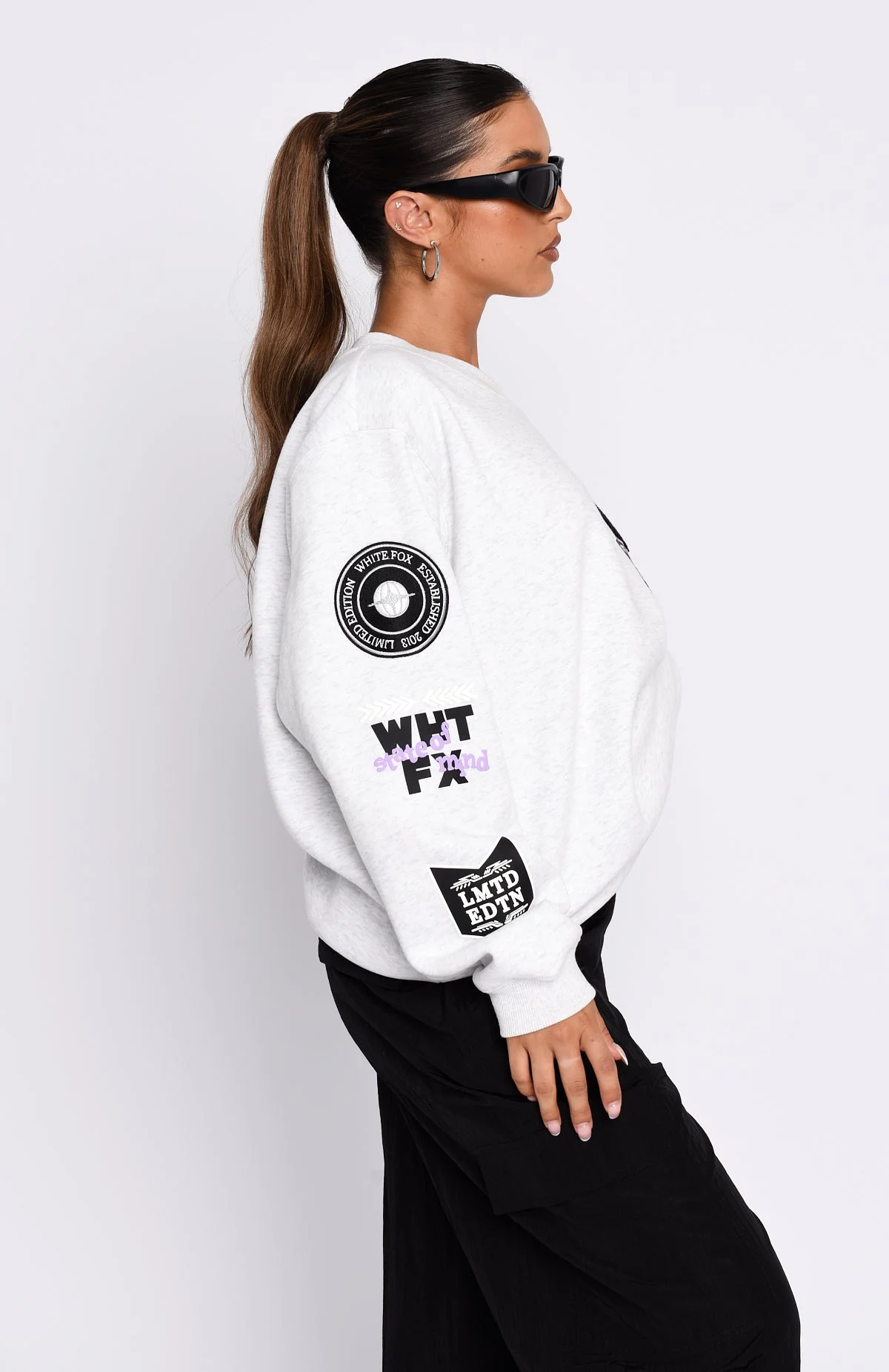 Part Of History Oversized Sweater Grey Marle Part Of History Oversized Sweater Grey Marle