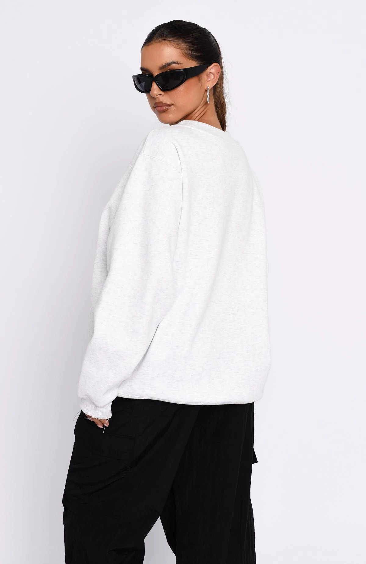 Part Of History Oversized Sweater Grey Marle Part Of History Oversized Sweater Grey Marle