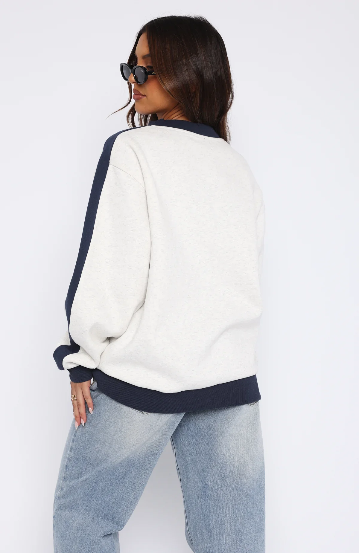 Play For It Oversized Sweater Grey Marle Play For It Oversized Sweater Grey Marle