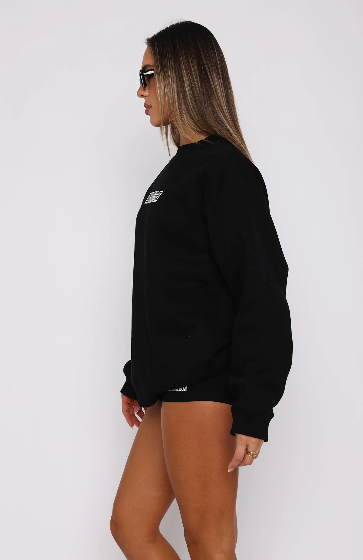 Run The World Oversized Sweater Black Run The World Oversized Sweater Black