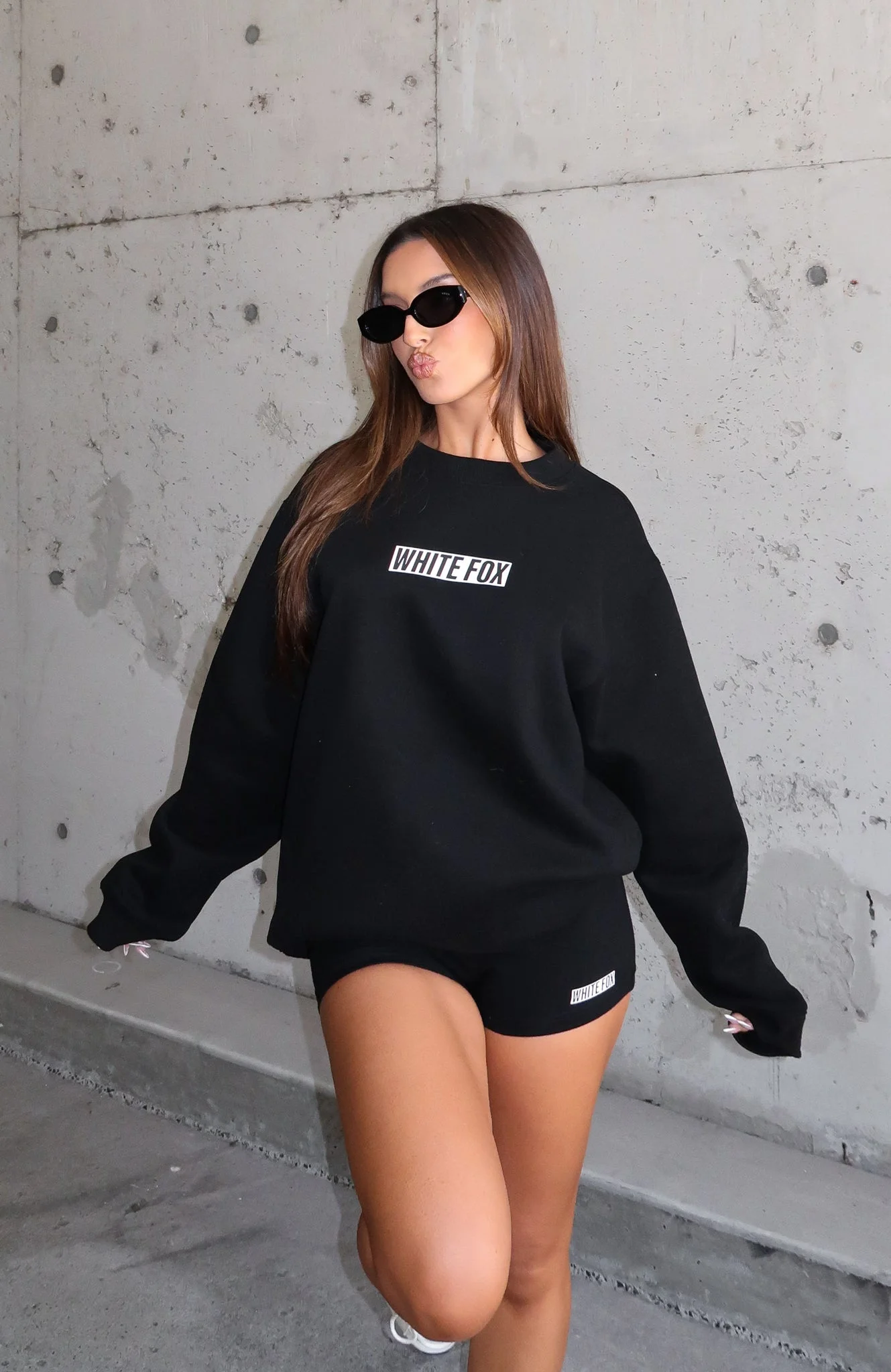 Run The World Oversized Sweater Black Run The World Oversized Sweater Black
