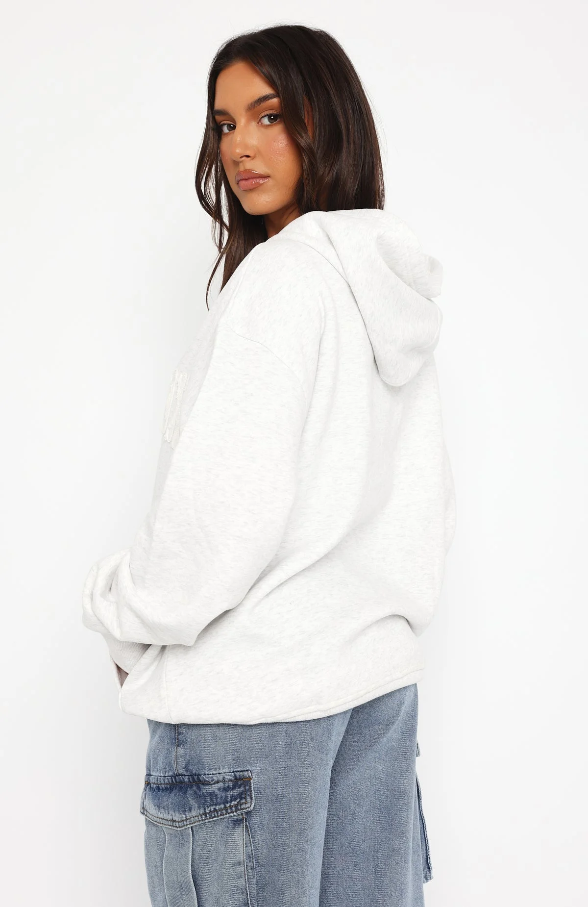 Shout It Out Oversized Hoodie Grey Marle Shout It Out Oversized Hoodie Grey Marle