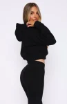 So Much More Cropped Hoodie Black