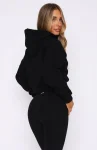 So Much More Cropped Hoodie Black