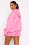 So Wavy Oversized Pink White Fox Hoodie