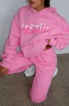 So Wavy Oversized Pink White Fox Hoodie